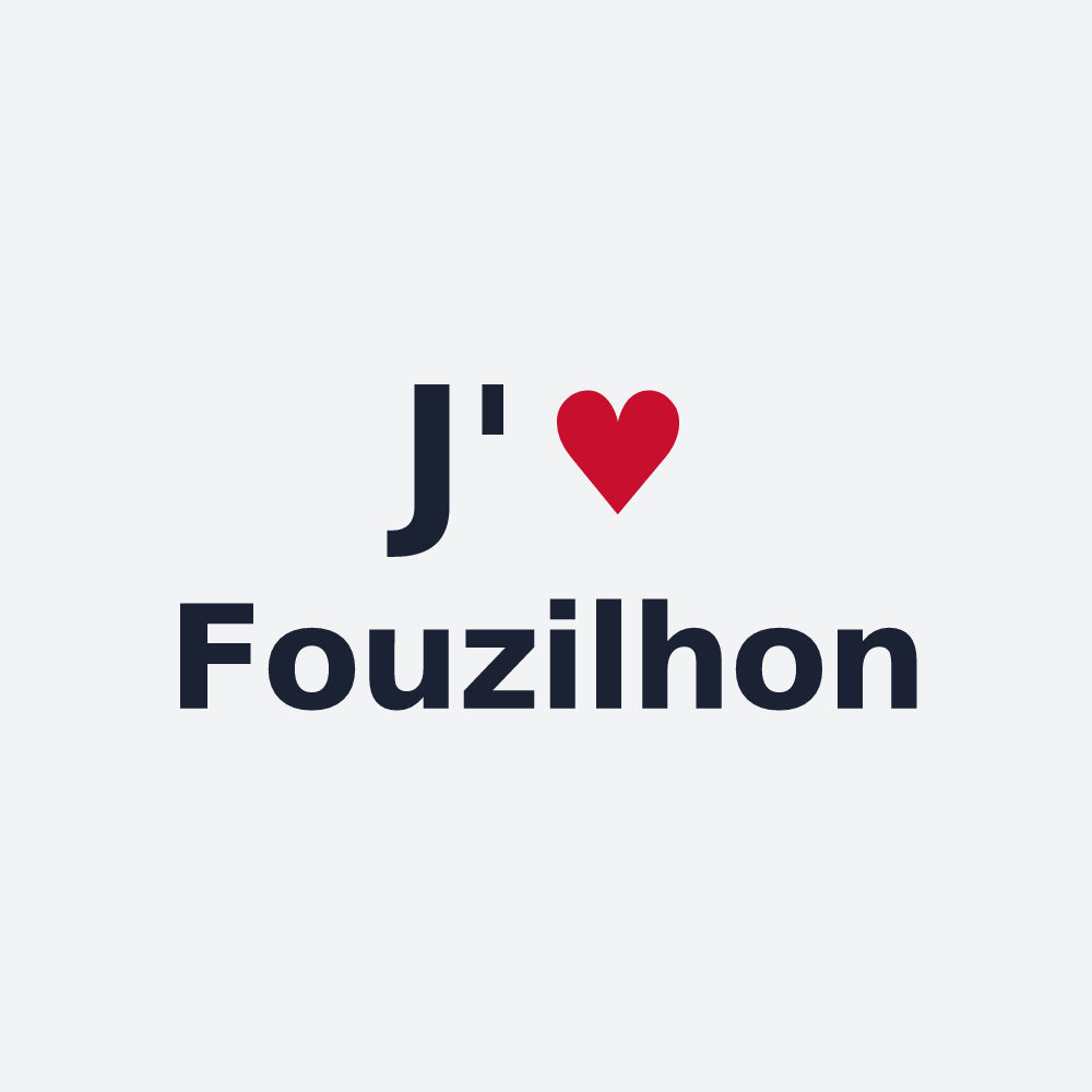 Poster personnalisé Fouzilhon — design J'aime Fouzilhon