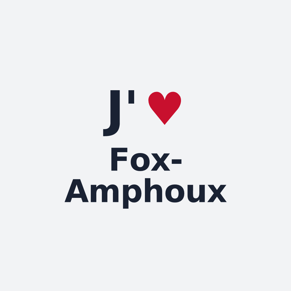 Poster personnalisé Fox-Amphoux — design J'aime Fox-Amphoux