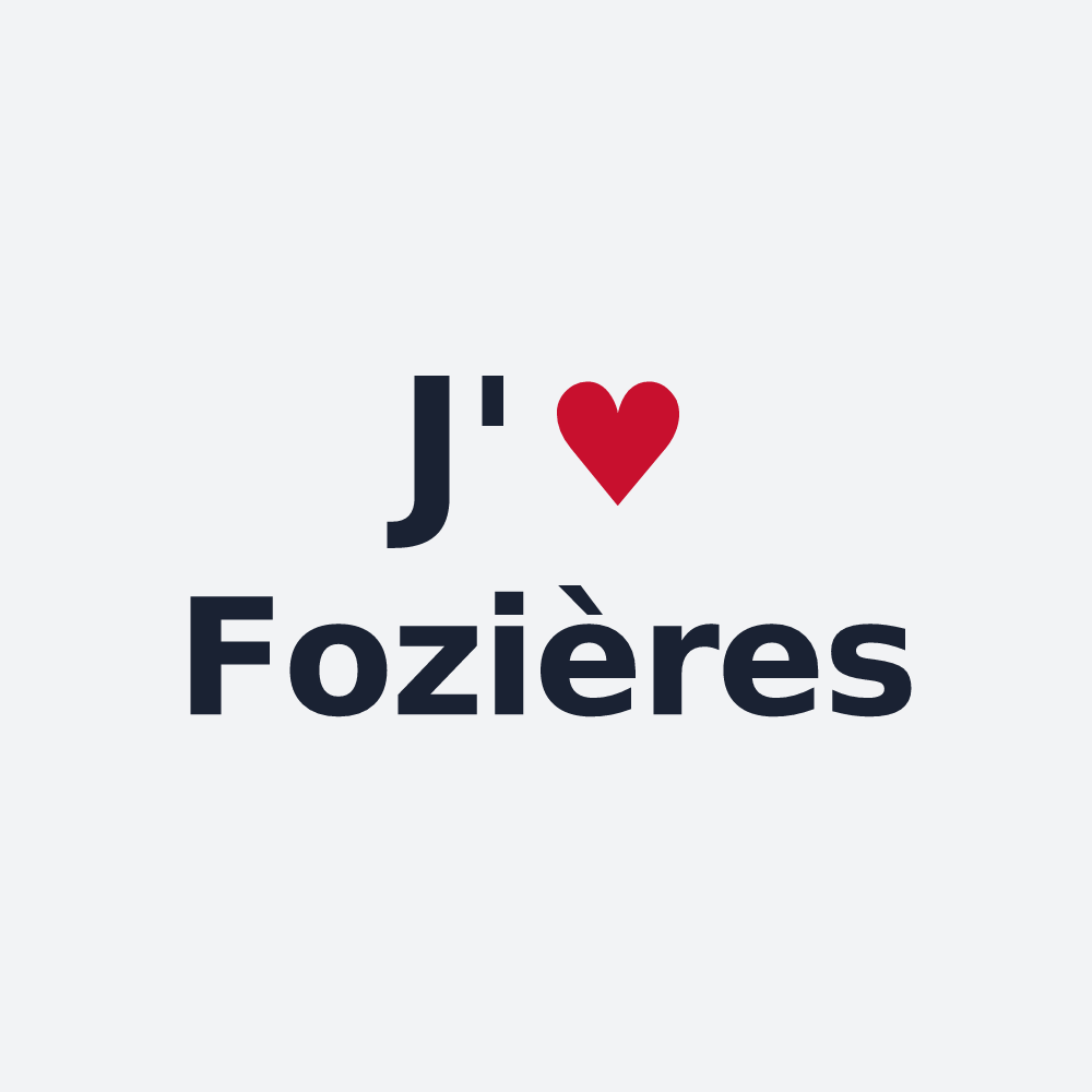 Poster personnalisé Fozières — design J'aime Fozières