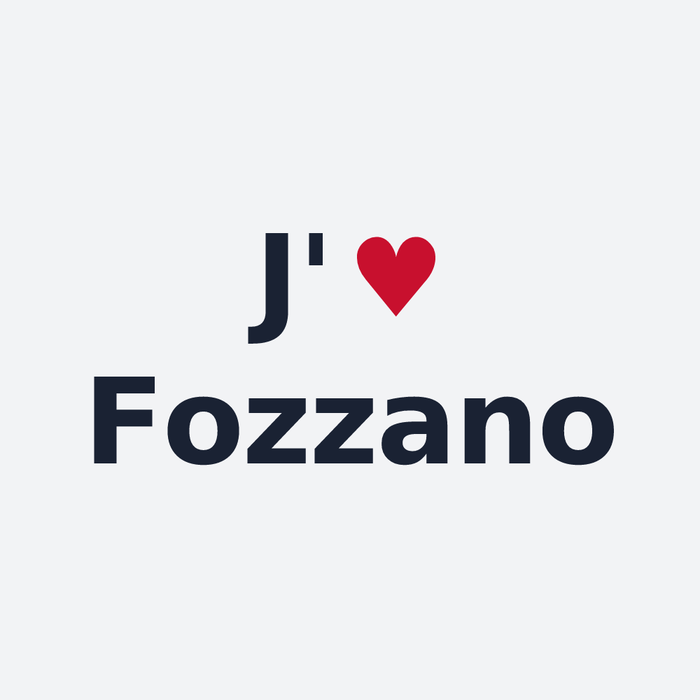 Poster personnalisé Fozzano — design J'aime Fozzano