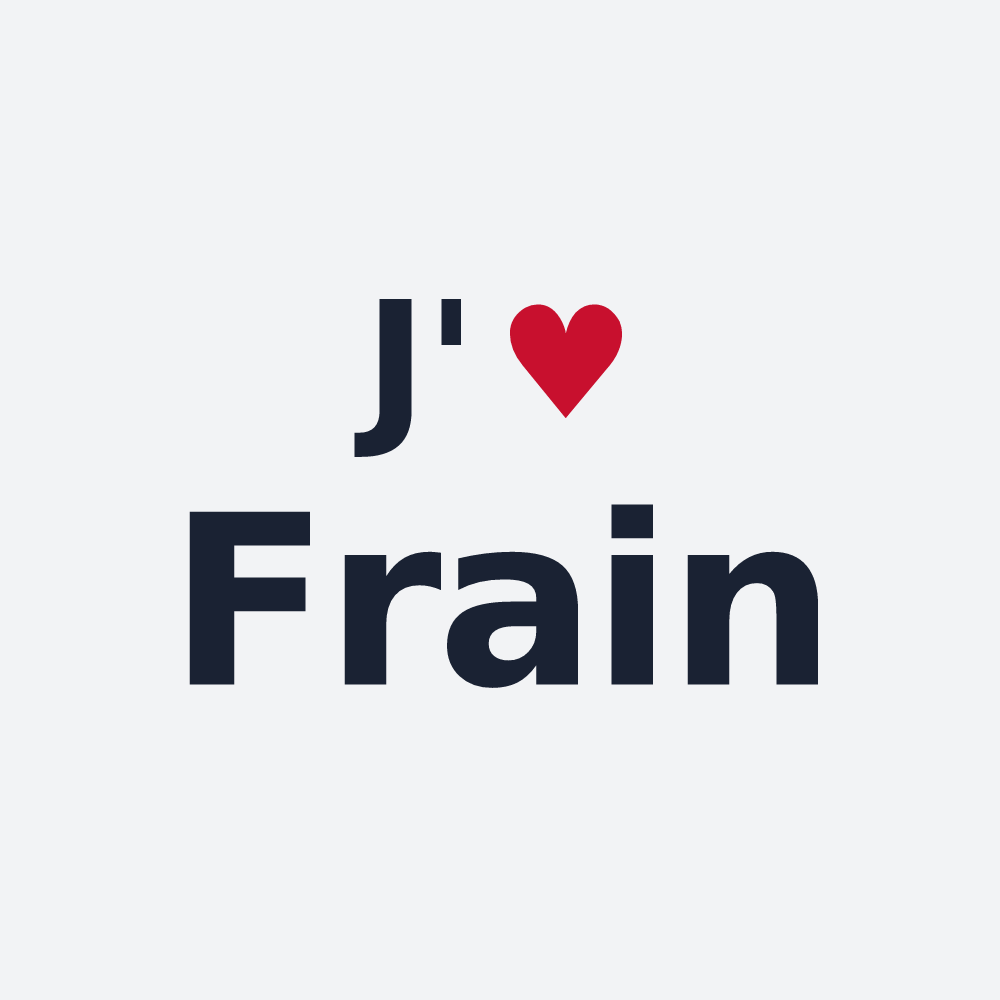 Poster personnalisé Frain — design J'aime Frain