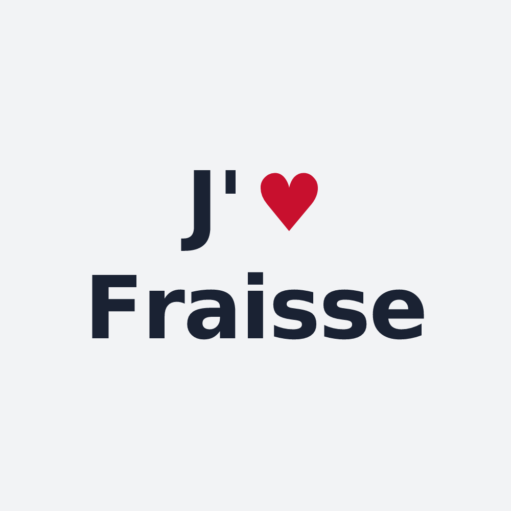 Poster personnalisé Fraisse — design J'aime Fraisse