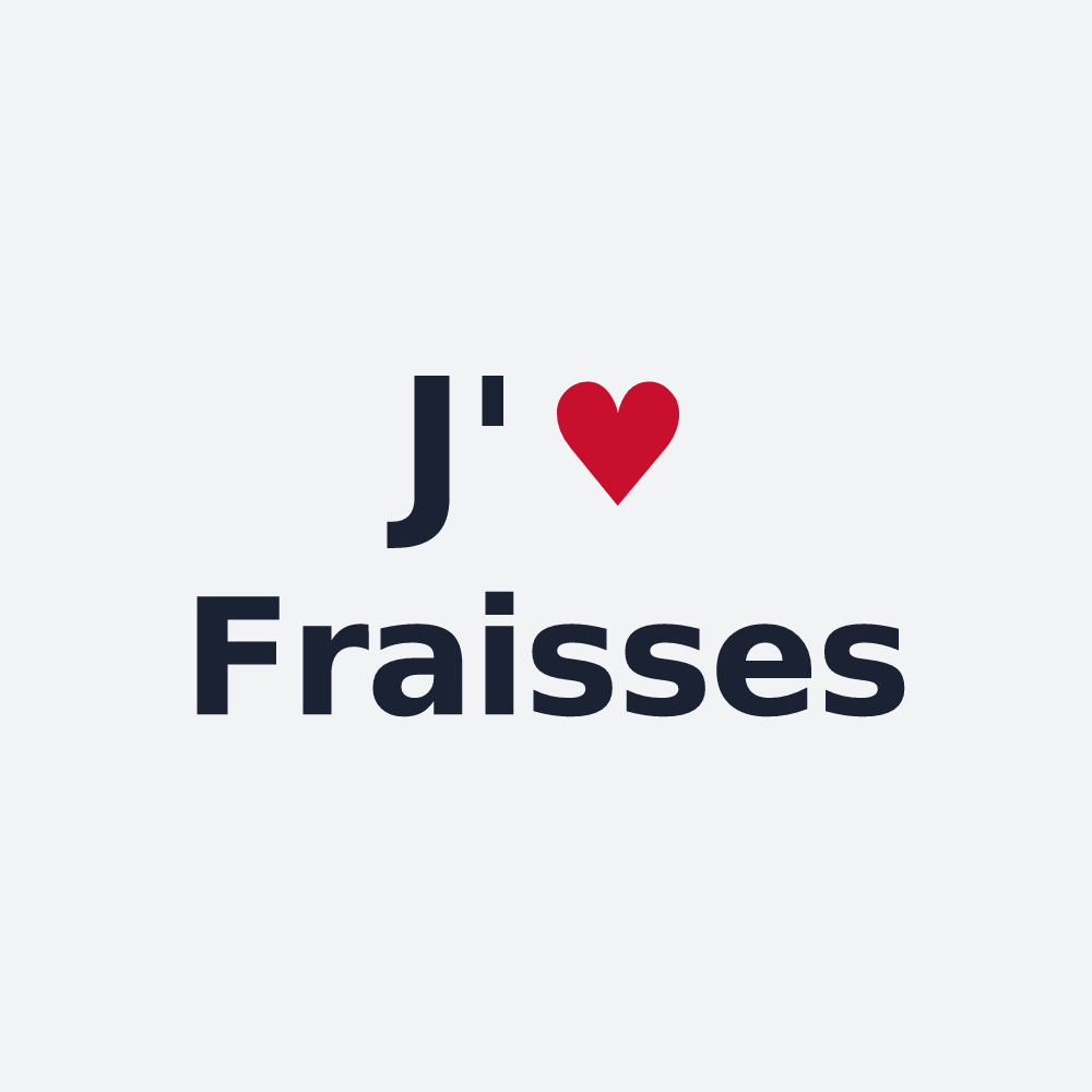 Poster personnalisé Fraisses — design J'aime Fraisses
