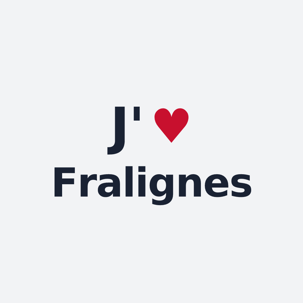 Poster personnalisé Fralignes — design « J'aime Fralignes » imprimé sur le poster