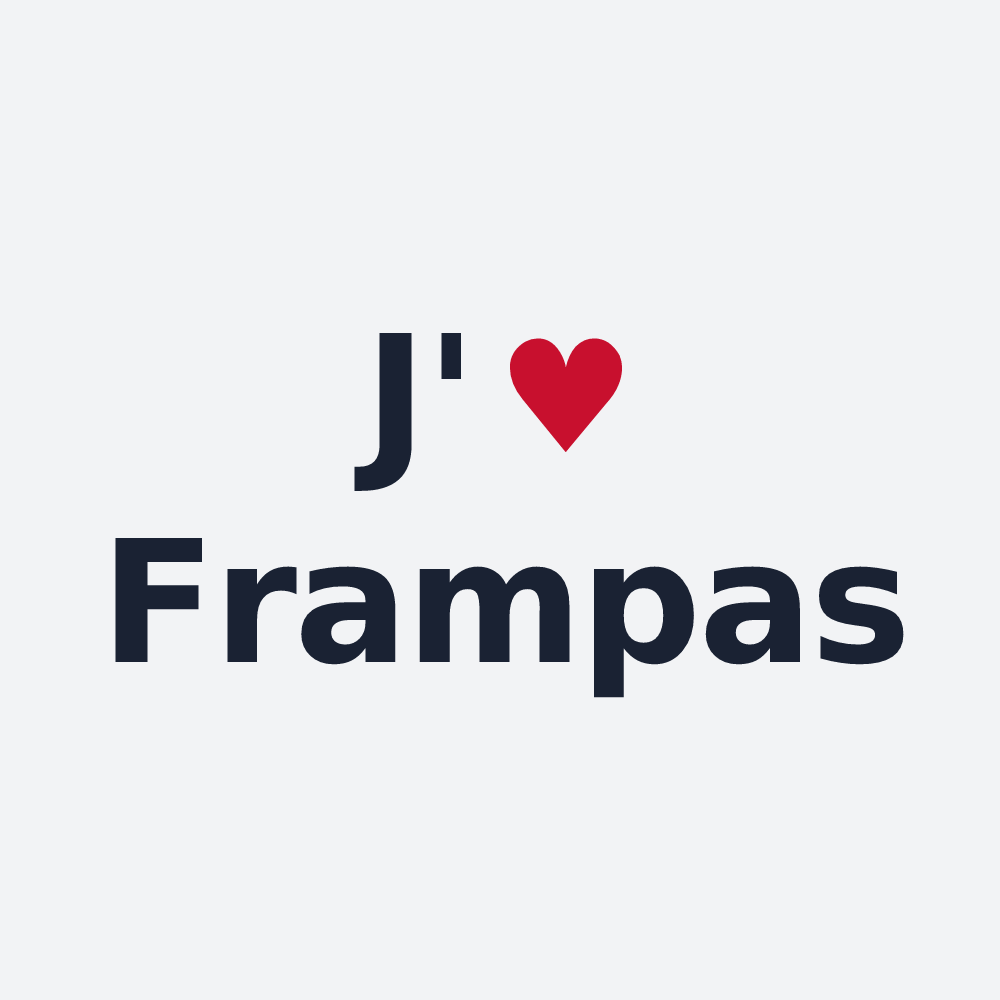 Poster personnalisé Frampas — design « J'aime Frampas » imprimé sur le poster