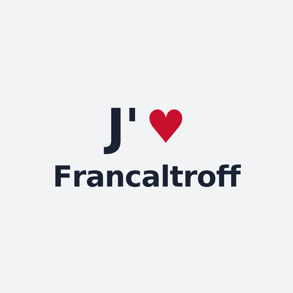 Poster personnalisé Francaltroff — design J'aime Francaltroff