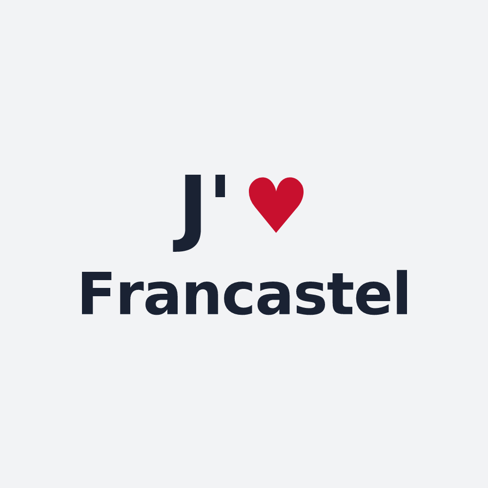 Poster personnalisé Francastel — design J'aime Francastel