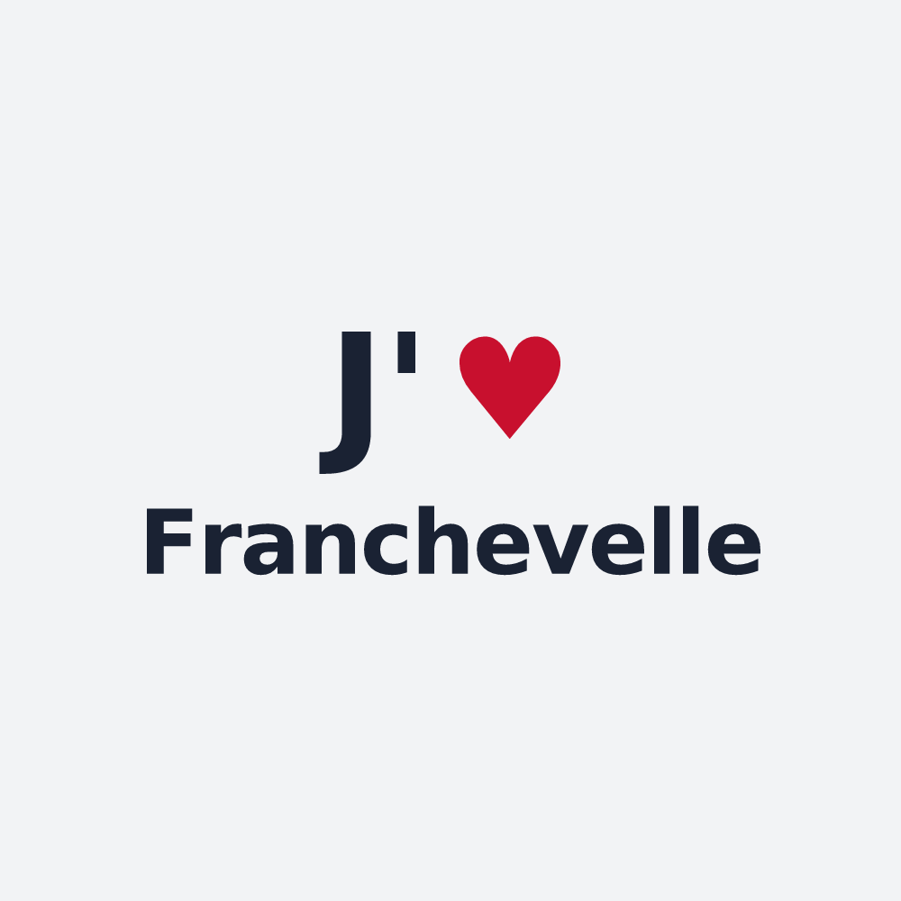 Poster personnalisé Franchevelle — design « J'aime Franchevelle » imprimé sur le poster