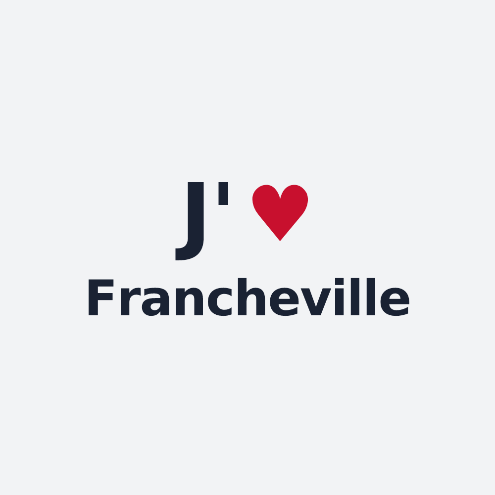 Poster personnalisé Francheville — design J'aime Francheville