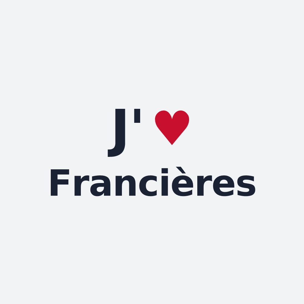 Poster personnalisé Francières — design J'aime Francières