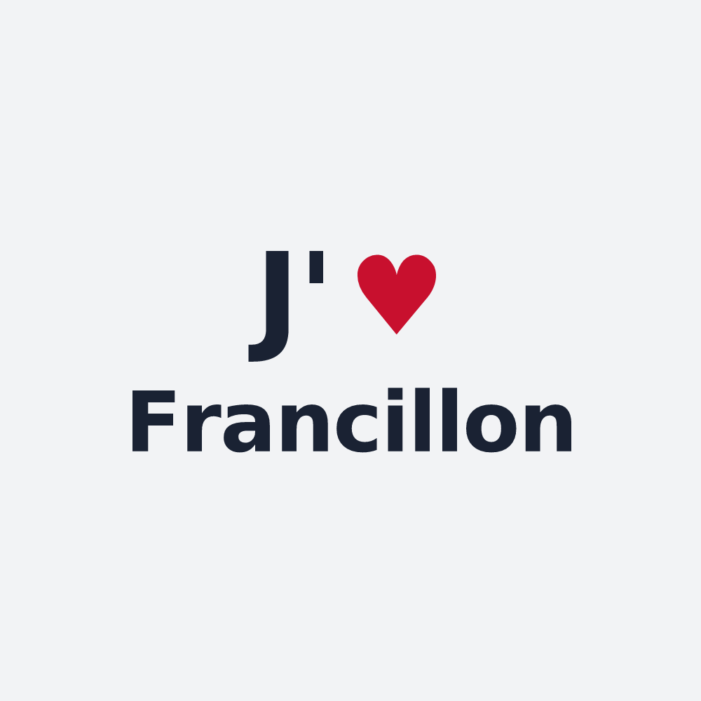 Poster personnalisé Francillon — design J'aime Francillon