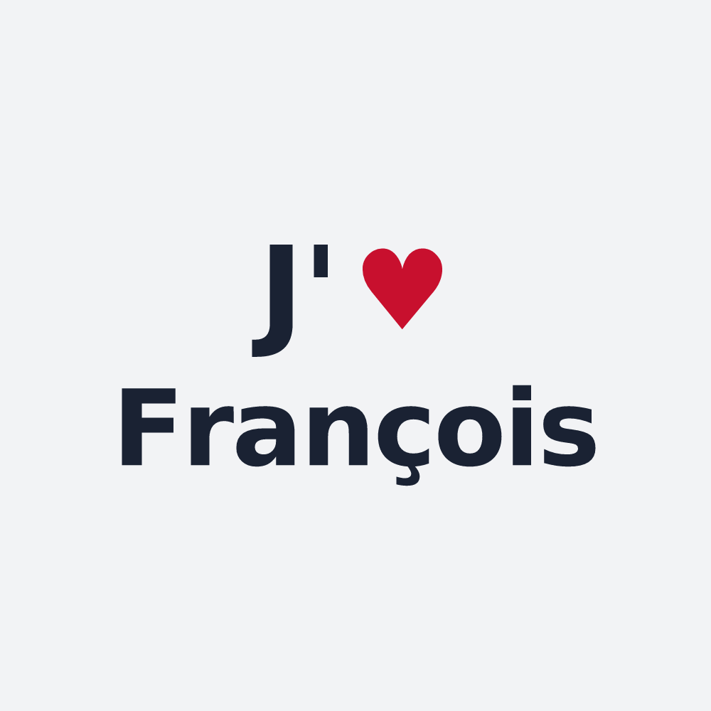 Poster personnalisé François — design J'aime François