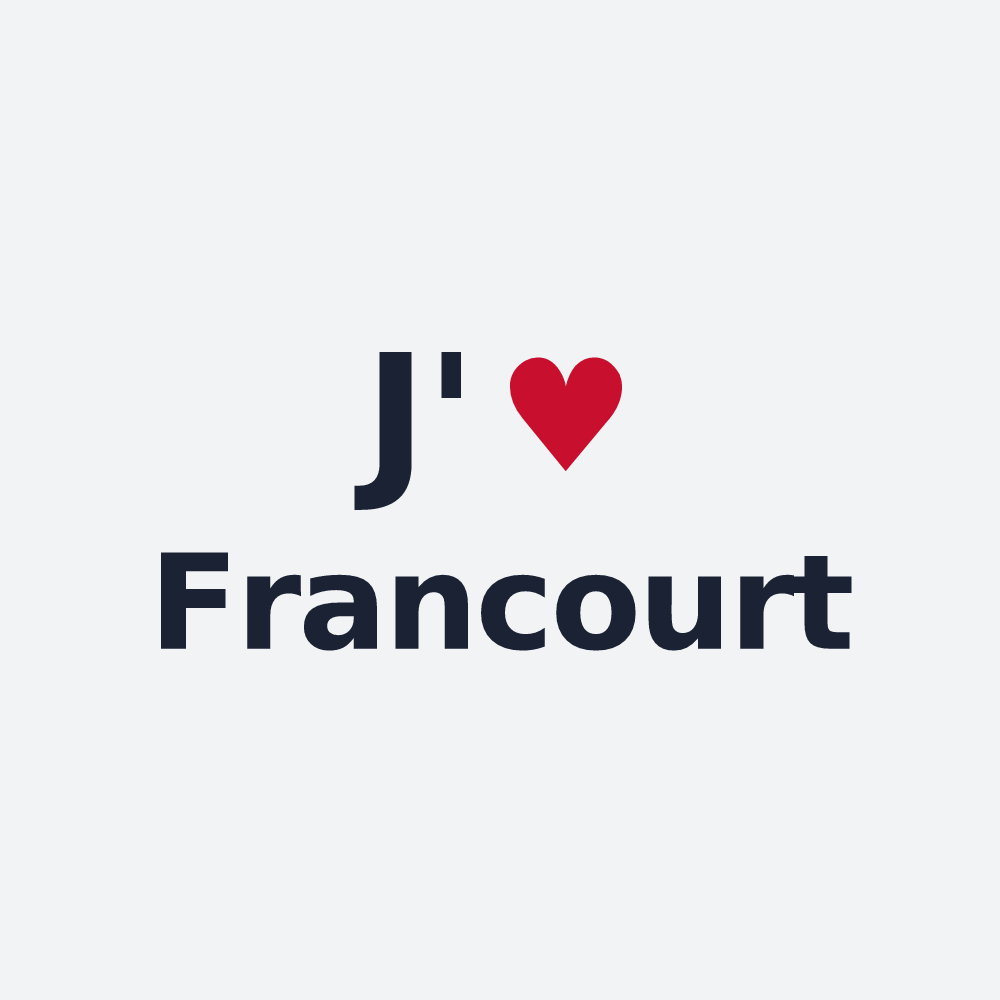 Poster personnalisé Francourt — design J'aime Francourt