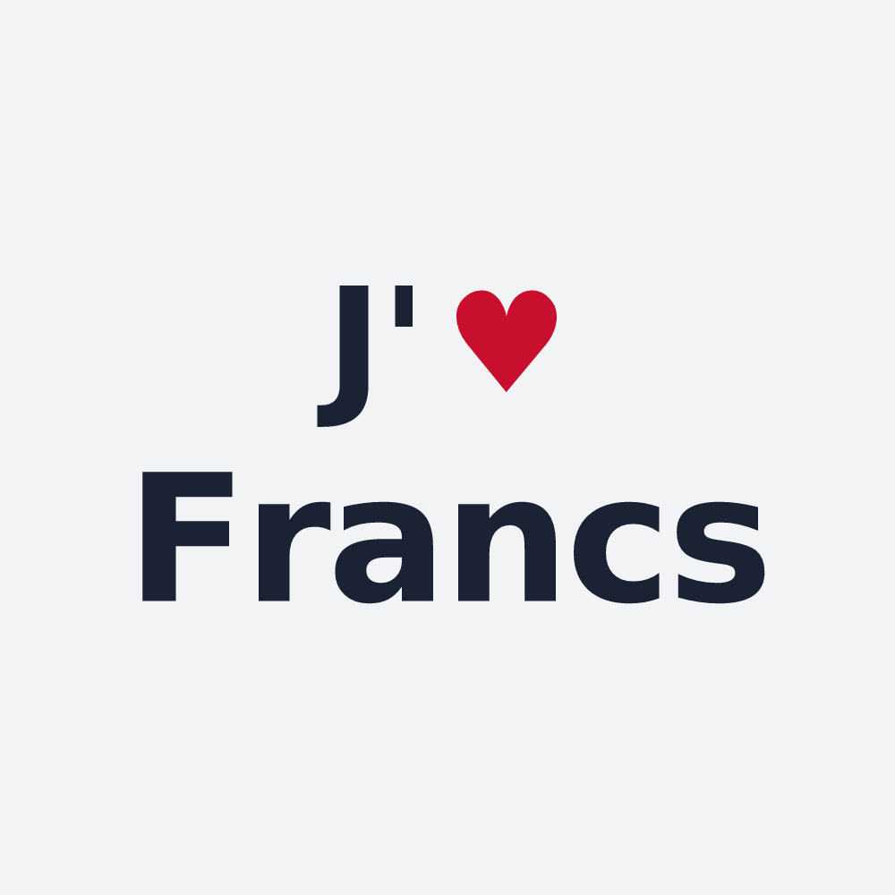 Poster personnalisé Francs — design J'aime Francs