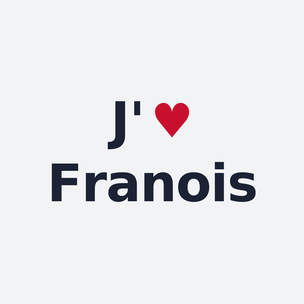 Poster personnalisé Franois — design J'aime Franois