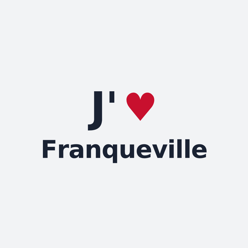 Poster personnalisé Franqueville — design J'aime Franqueville