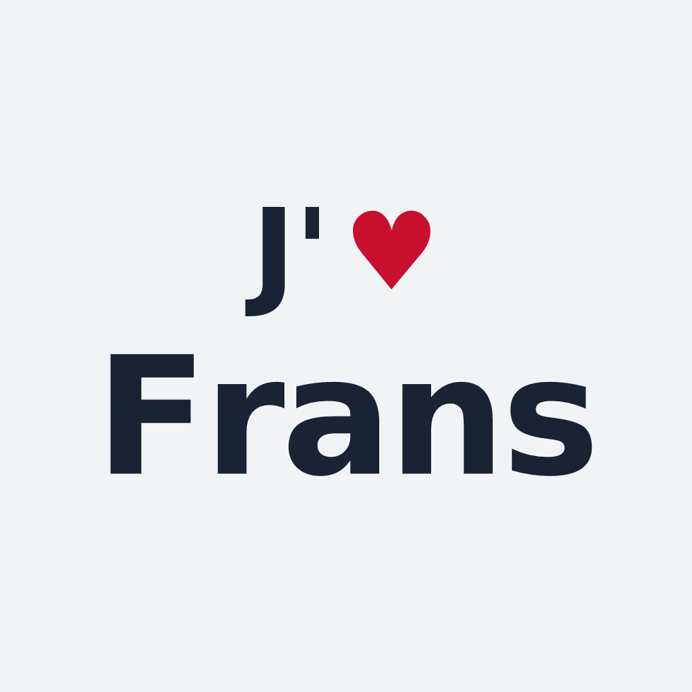 Poster personnalisé Frans — design « J'aime Frans » imprimé sur le poster
