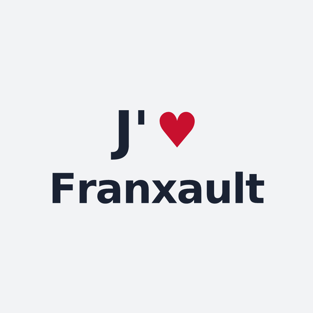 Poster personnalisé Franxault — design « J'aime Franxault » imprimé sur le poster