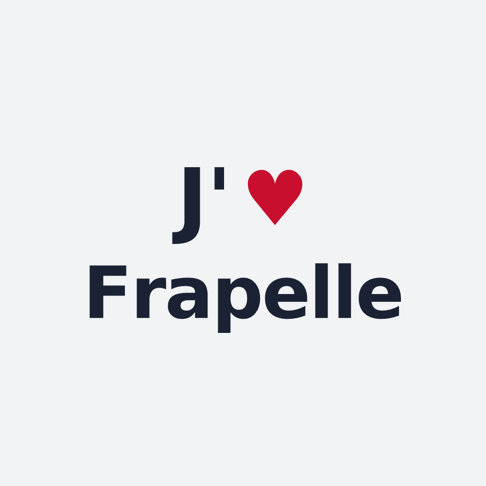 Poster personnalisé Frapelle — design « J'aime Frapelle » imprimé sur le poster