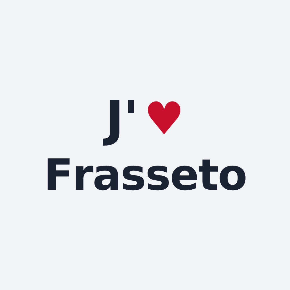 Poster personnalisé Frasseto — design J'aime Frasseto