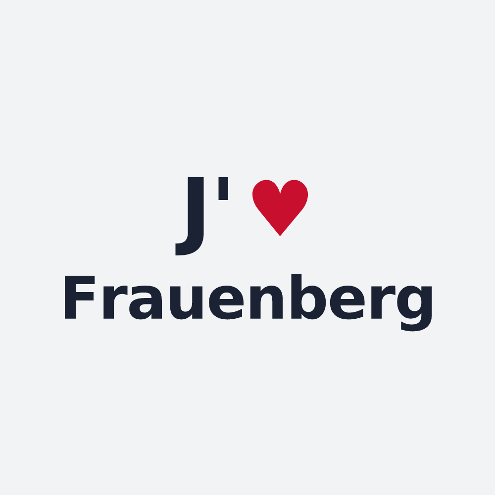 Poster personnalisé Frauenberg — design « J'aime Frauenberg » imprimé sur le poster