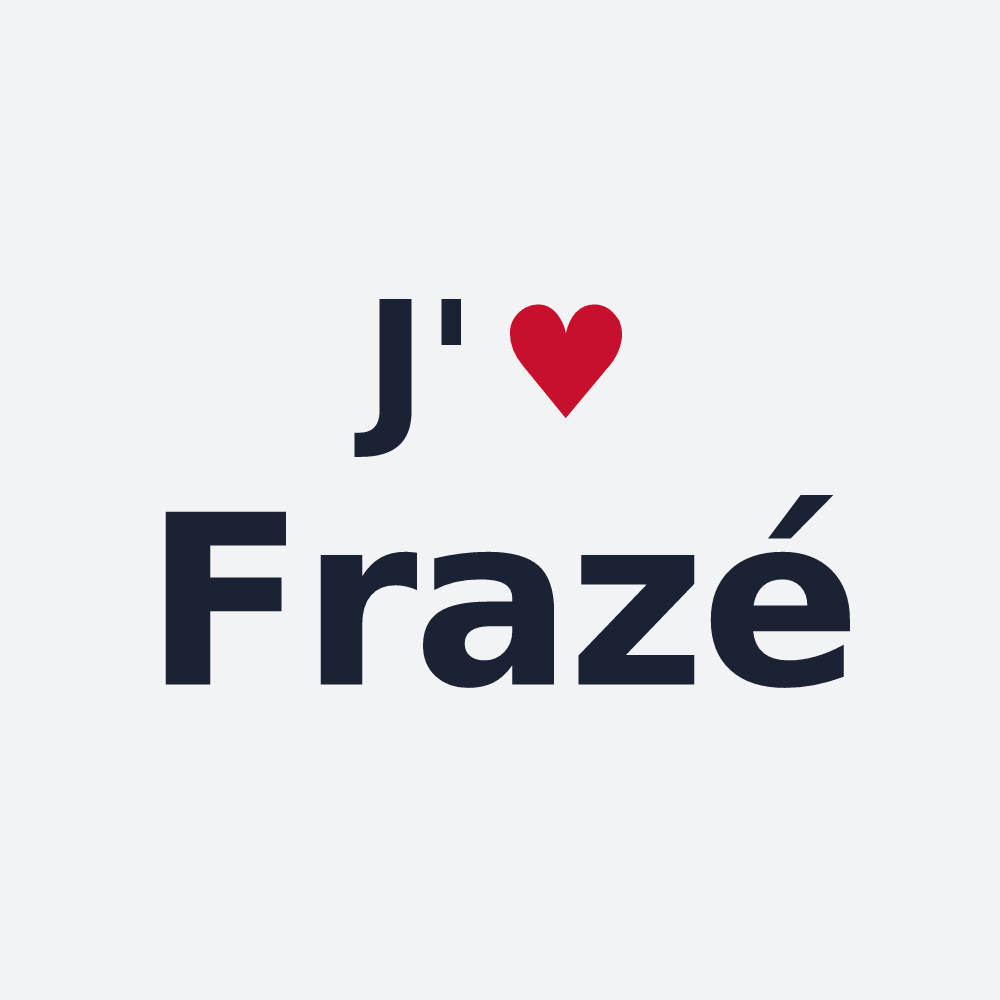 Poster personnalisé Frazé — design J'aime Frazé