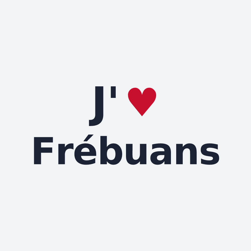 Poster personnalisé Frébuans — design J'aime Frébuans