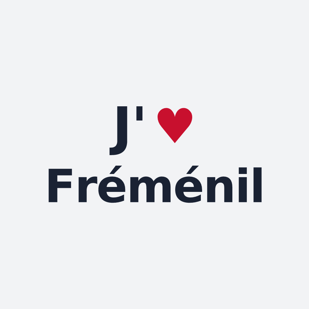 Poster personnalisé Fréménil — design « J'aime Fréménil » imprimé sur le poster