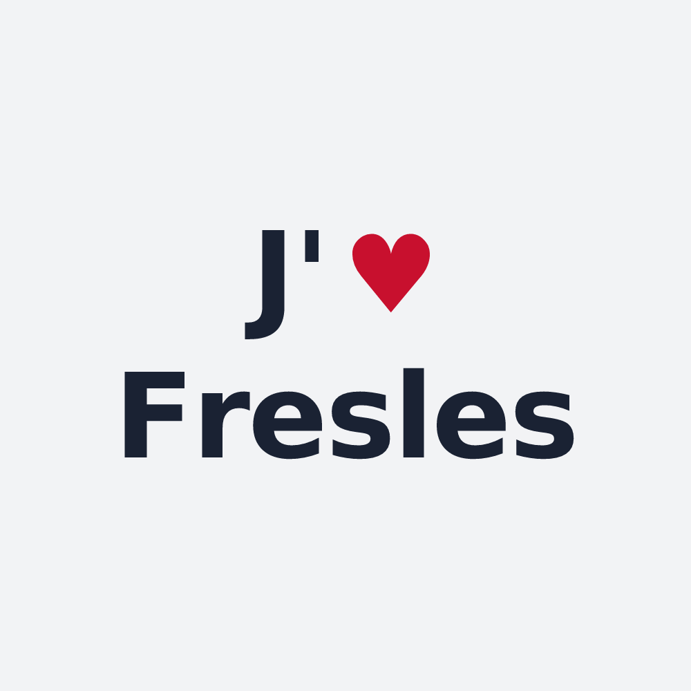 Poster personnalisé Fresles — design J'aime Fresles