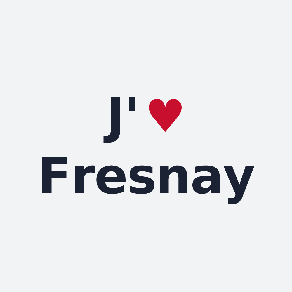 Poster personnalisé Fresnay — design « J'aime Fresnay » imprimé sur le poster