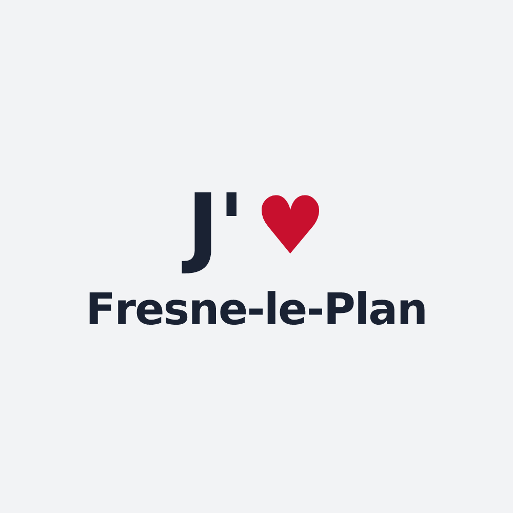 Poster personnalisé Fresne-le-Plan — design J'aime Fresne-le-Plan