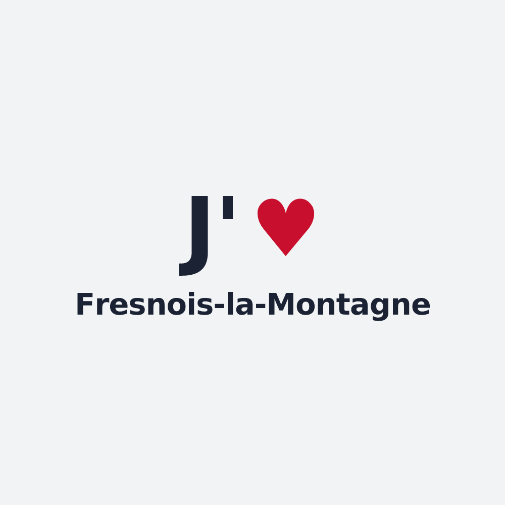 Poster personnalisé Fresnois-la-Montagne — design J'aime Fresnois-la-Montagne