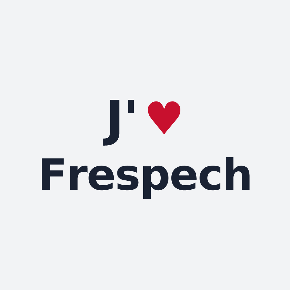 Poster personnalisé Frespech — design J'aime Frespech