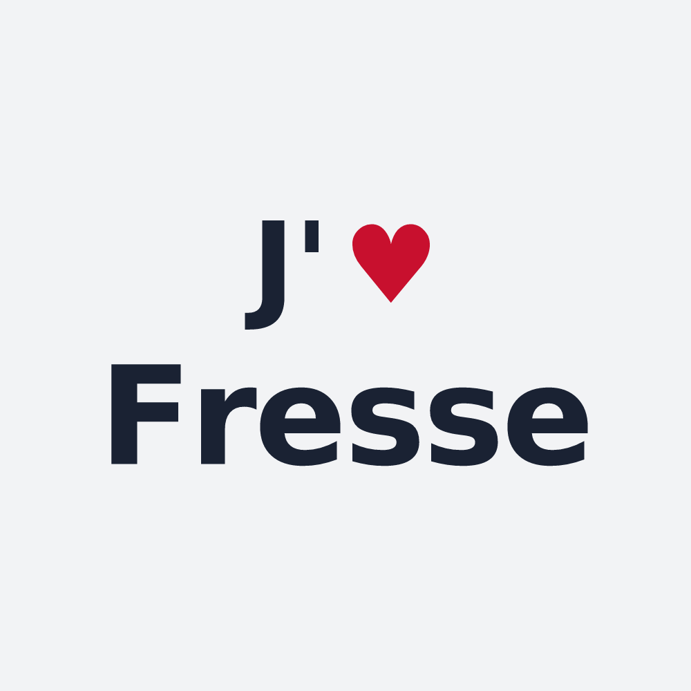 Poster personnalisé Fresse — design « J'aime Fresse » imprimé sur le poster