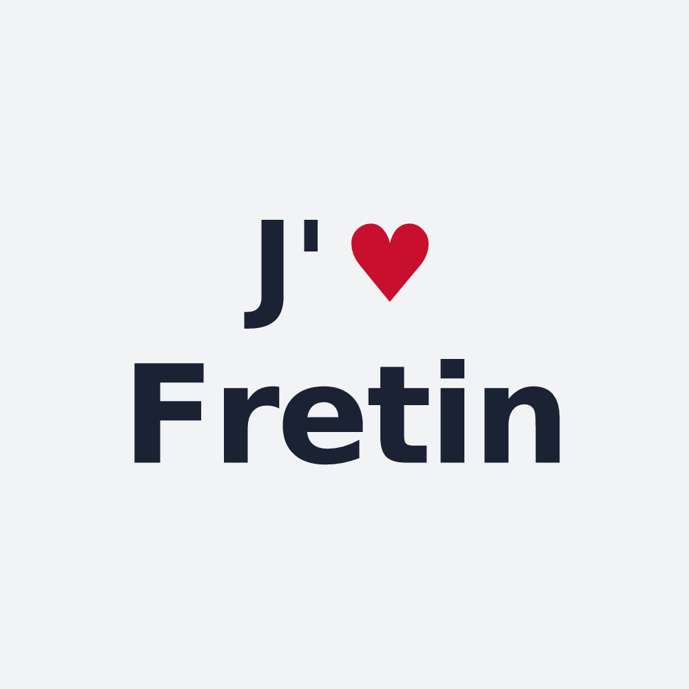 Poster personnalisé Fretin — design J'aime Fretin