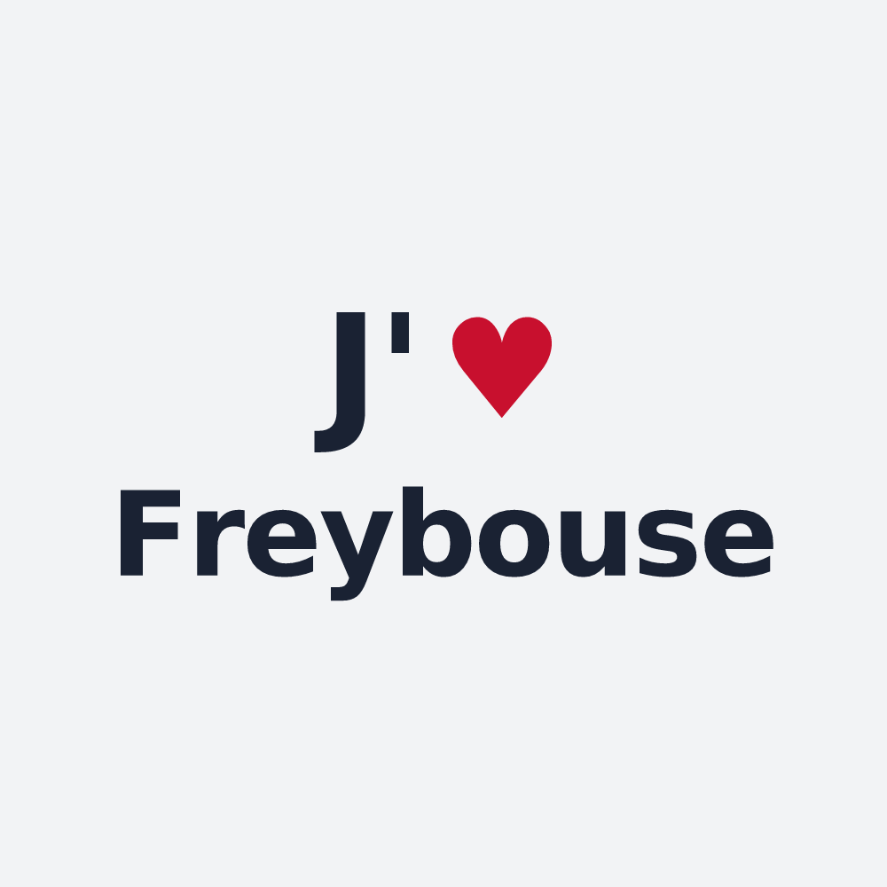 Poster personnalisé Freybouse — design J'aime Freybouse