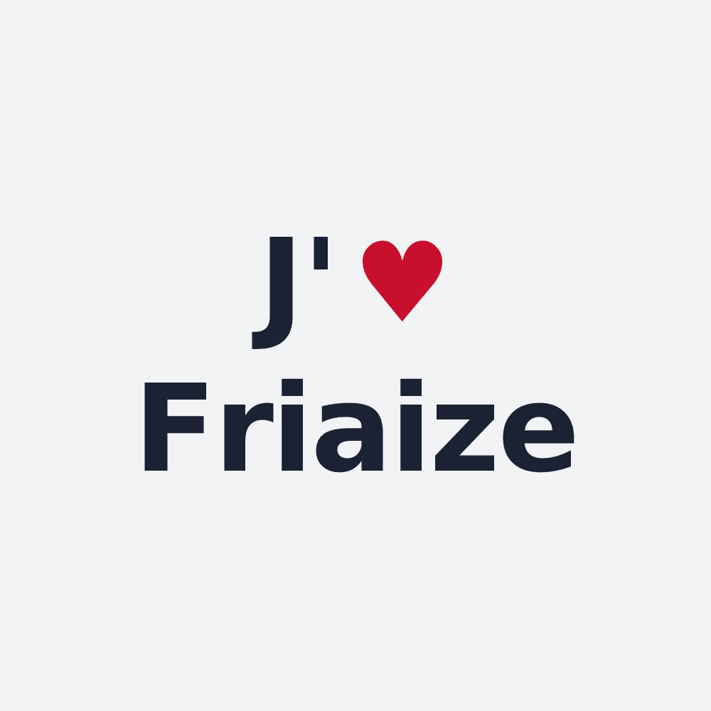 Poster personnalisé Friaize — design J'aime Friaize