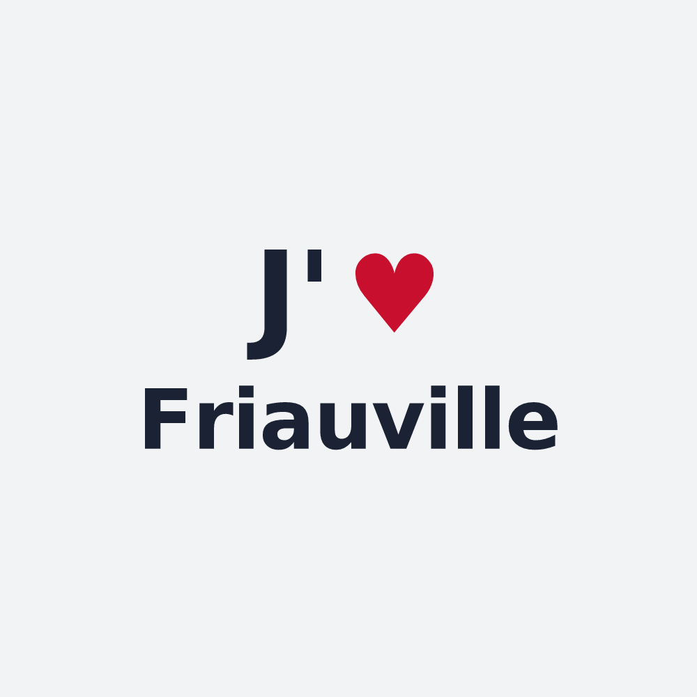 Poster personnalisé Friauville — design « J'aime Friauville » imprimé sur le poster