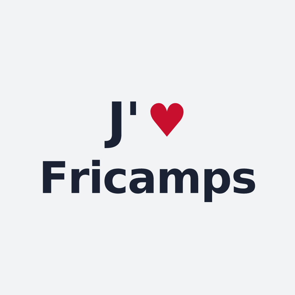 Poster personnalisé Fricamps — design J'aime Fricamps
