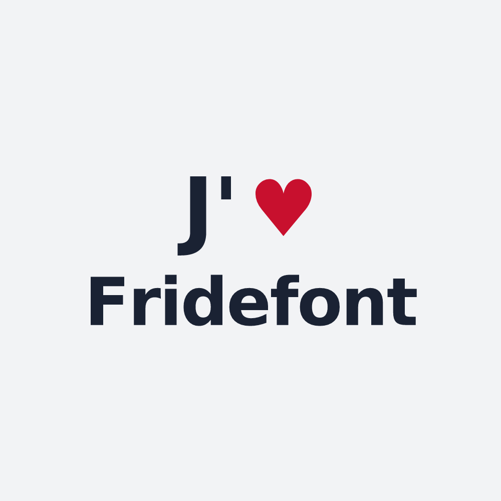 Poster personnalisé Fridefont — design J'aime Fridefont