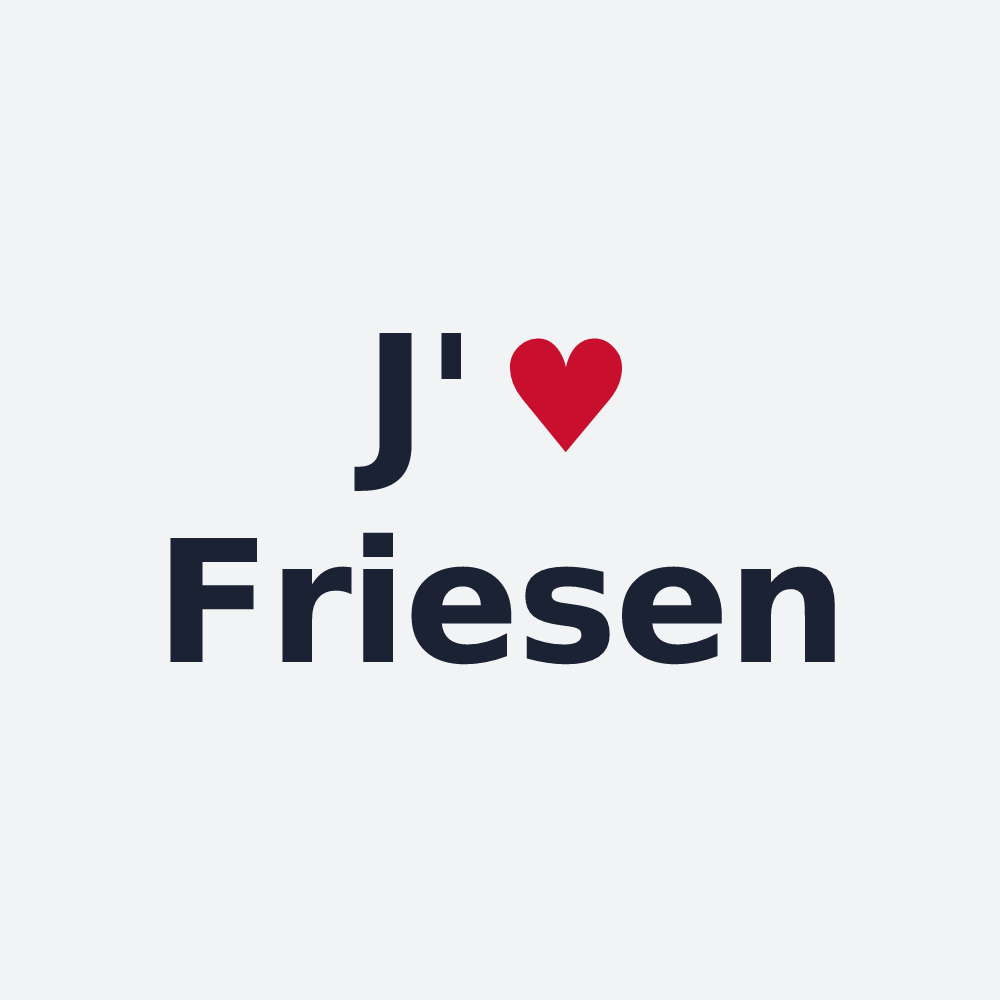 Poster personnalisé Friesen — design J'aime Friesen