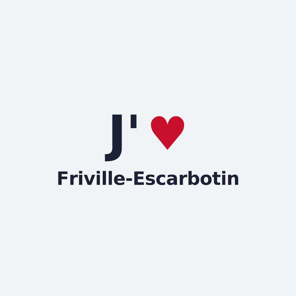 Poster personnalisé Friville-Escarbotin — design J'aime Friville-Escarbotin