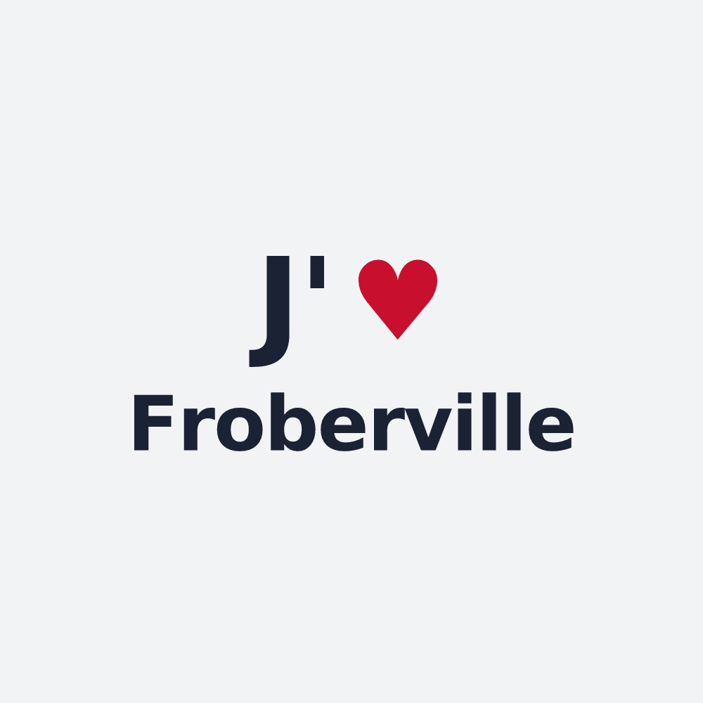 Poster personnalisé Froberville — design J'aime Froberville