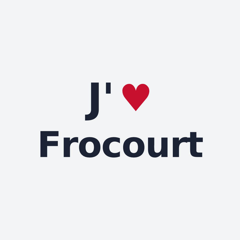 Poster personnalisé Frocourt — design J'aime Frocourt