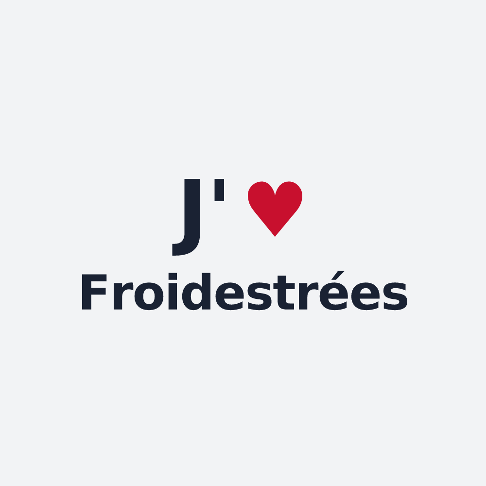 Poster personnalisé Froidestrées — design J'aime Froidestrées