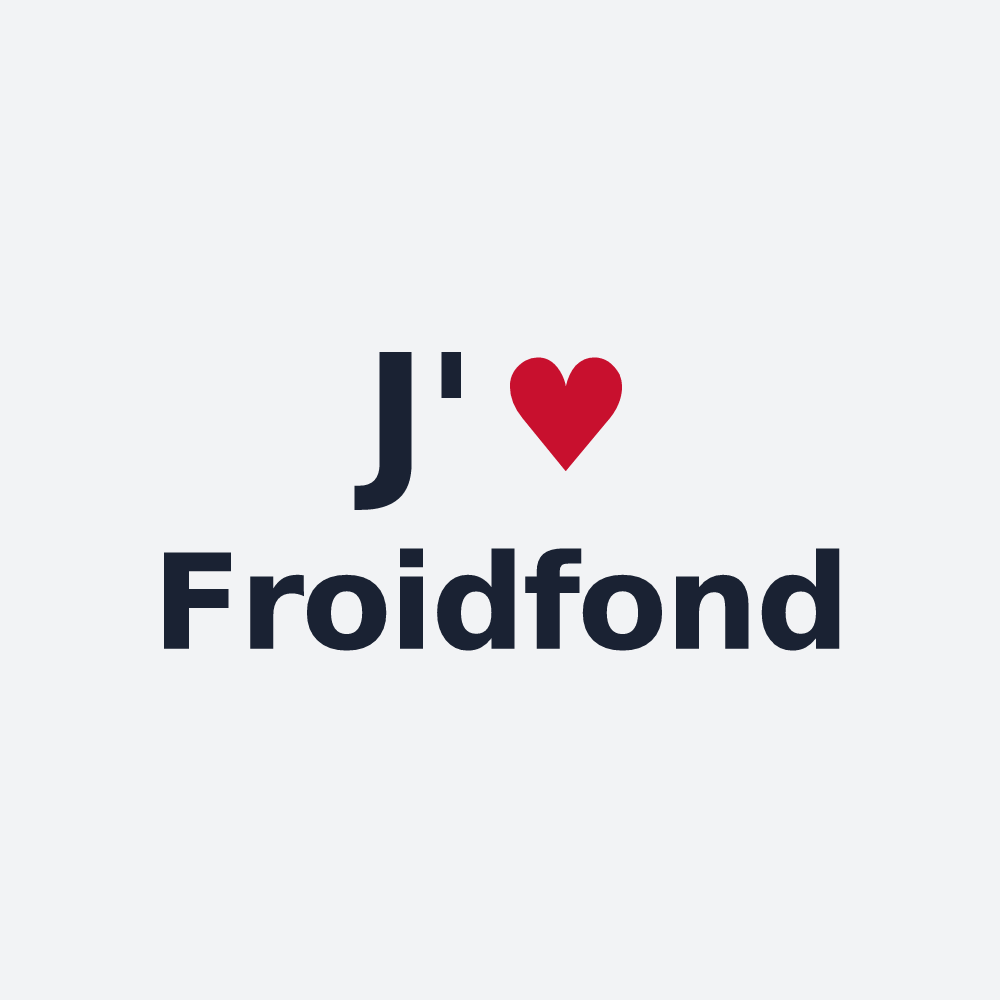 Poster personnalisé Froidfond — design J'aime Froidfond