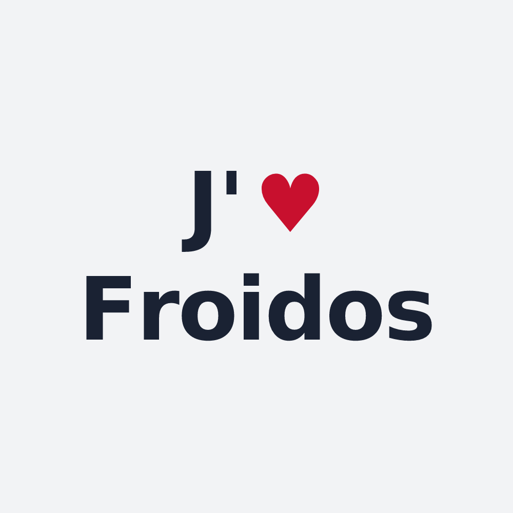 Poster personnalisé Froidos — design J'aime Froidos