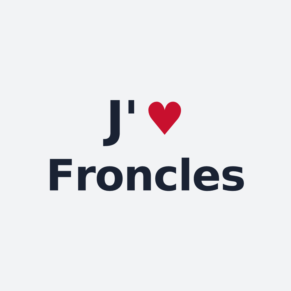 Poster personnalisé Froncles — design J'aime Froncles