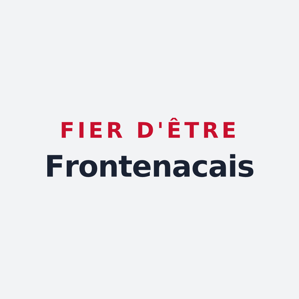 Poster « Fier d'être Frontenacais » — design pour Frontenac