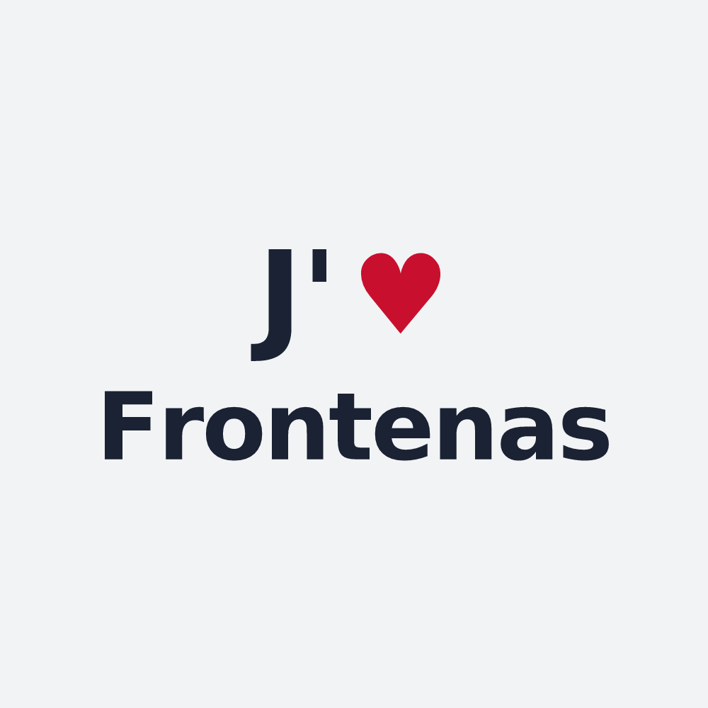 Poster personnalisé Frontenas — design J'aime Frontenas